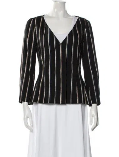 Pre-owned Protagonist Striped Jacket In Black
