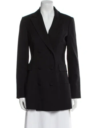 Pre-owned Protagonist Virgin Wool Peacoat In Black