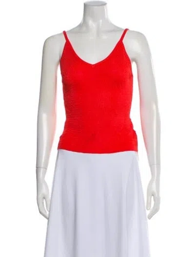 Pre-owned Protagonist V-neck Sleeveless Top In White