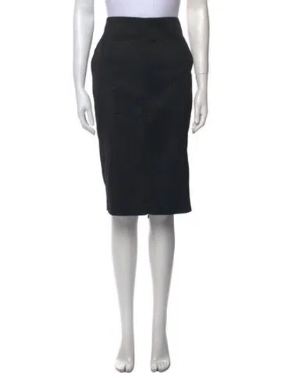 Pre-owned Protagonist Wool Knee-length Skirt In Black