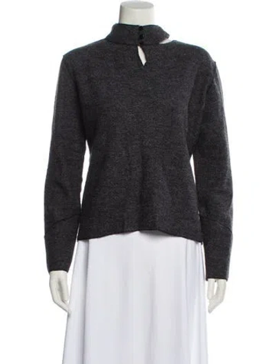 Pre-owned Protagonist Wool Mock Neck Sweater In Gray