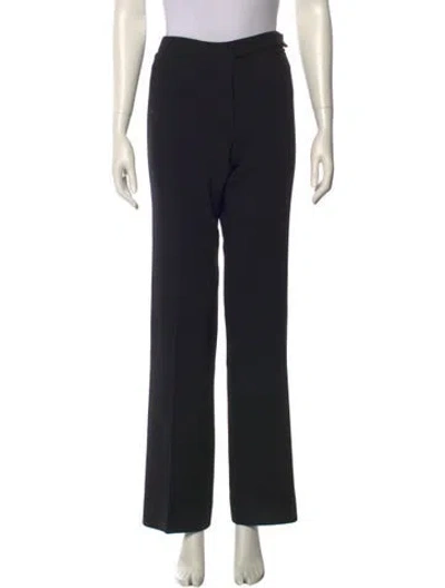 Pre-owned Protagonist Wool Wide Leg Pants In Black