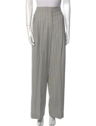 Pre-owned Protagonist Wool Wide Leg Pants In Gray