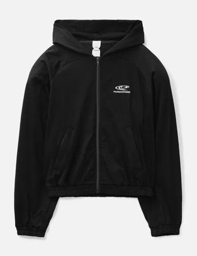 Protocol Index Atheleisure Cotton Zip Hoodie In Black