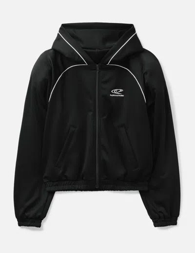 Protocol Index Atheleisure Cotton Zip Hoodie In Black
