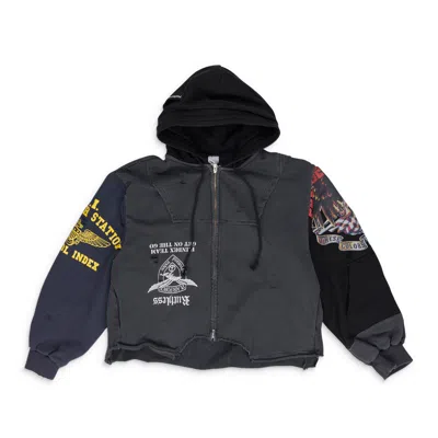 Protocol Index Black Upside Down Zip Hoodie