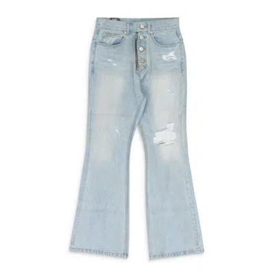 Protocol Index Blue Double Closure Flared Denim