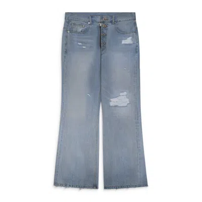 Protocol Index Blue Double Closure Flared Denim