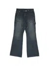 Protocol Index Black Carpenter Flared Denim In Blue