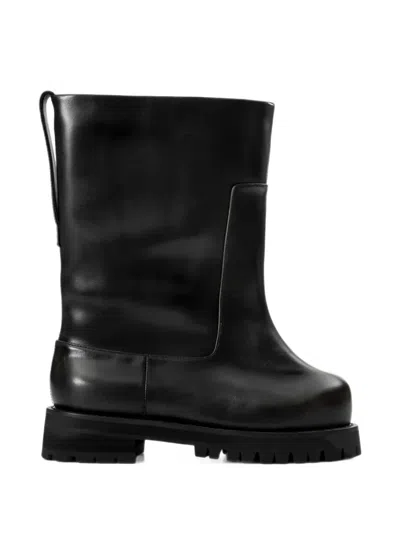 Protocol Index Distressed Sculpted Boots In Black