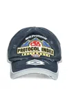 Protocol Index Distressed-effect Baseball Cap In Blue