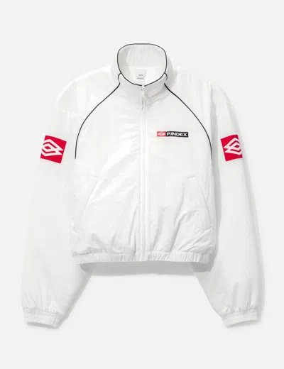 Protocol Index Exaggerated Shoulder Track Jacket In White