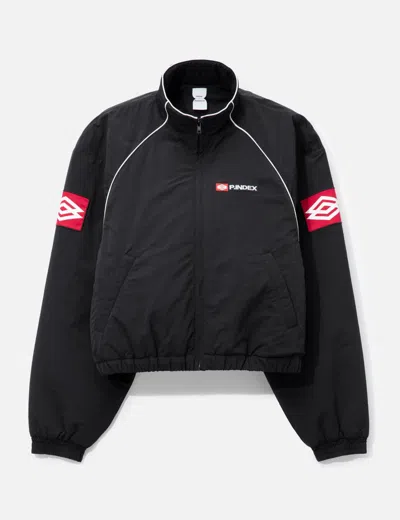 Protocol Index Exaggerated Shoulder Track Jacket In Black