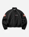 Protocol Index Exaggerated Shoulder Track Jacket In Black