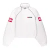 Protocol Index Exaggerated Shoulder Track Jacket White In White
