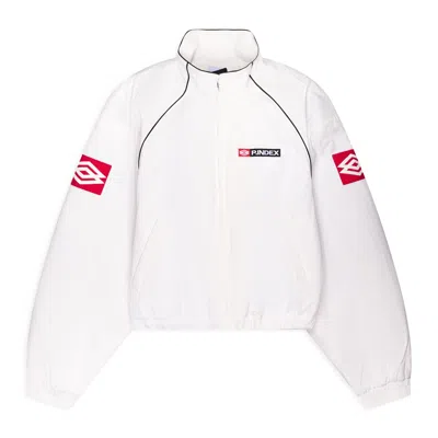 Protocol Index Exaggerated Shoulder Track Jacket White