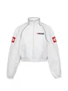 Protocol Index Exaggerated-shoulder Track Jacket In White