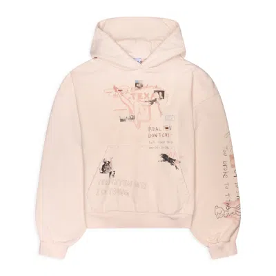 Protocol Index Hand Drawing Washed Hoodie Cream In Neutral
