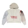 Protocol Index Patchwork Distressed Hoodie In White
