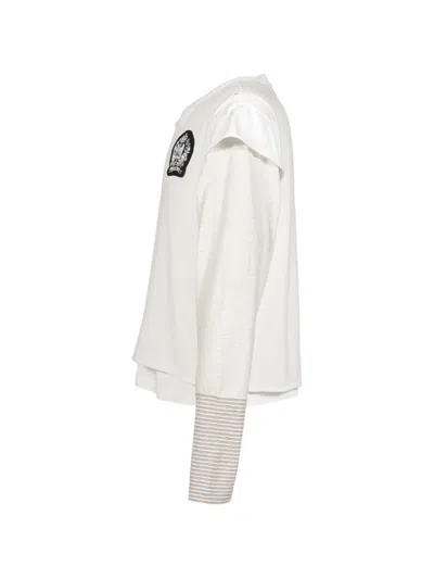 Protocol Index Layered Patch-detail T-shirt In White