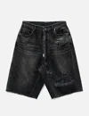 Protocol Index Long Zipper Fly Denim Shorts In Multi