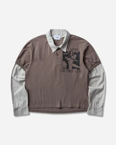 Protocol Index Men S Layered Polo Shirt Taupe In Brown