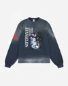 Protocol Index Men S Overdyed Vintage Neon Genesis Evangelion Longsleeve T-shirt Navy In Blue