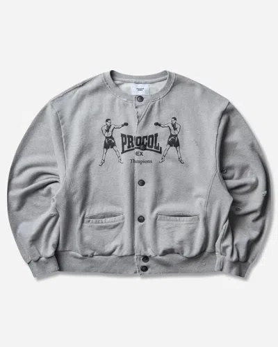 Protocol Index Men S Sweatshirt Cardigan Melange In Gray