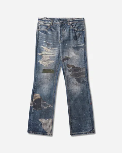 Protocol Index Men S Trompe-l Oeil Flare Jeans In Black