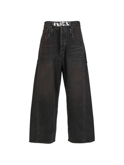 Protocol Index Oversized-fit Washed Jeans In Black