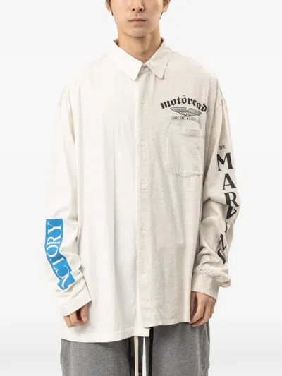 Protocol Index Paneled Jersey Shirt In Gold