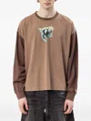 Protocol Index Panelled Distressed T-shirt In Multi