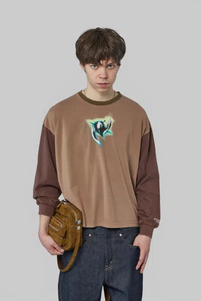 Protocol Index Panelled Pocket Longsleeve In Brown