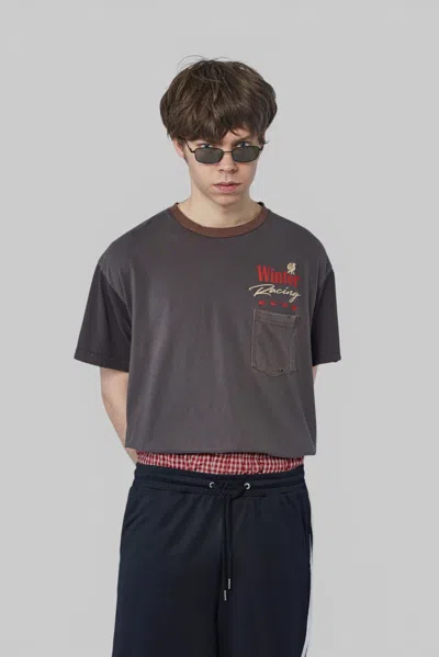 Protocol Index Panelled Pocket T-shirt In Grey