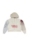 Protocol Index Patchwork Distressed Hoodie In Neutral