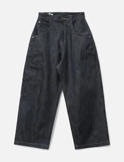 Protocol Index Retro Baggy Denim Pants In Black