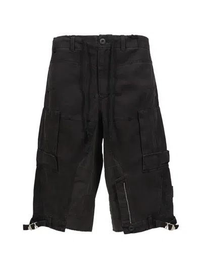 Protocol Index Upside Down Cargo Shorts In Black