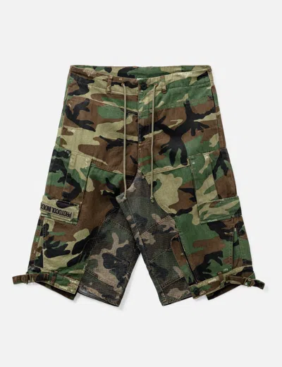 Protocol Index Upside Down Cargo Shorts In Camo/迷彩/카모/カモ