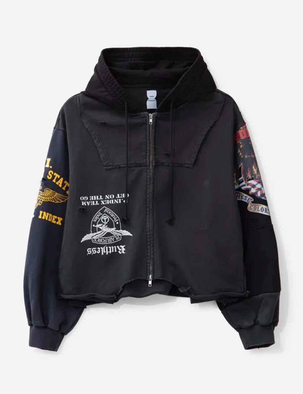 Protocol Index Upside Down Zip Hoodie In Black | ModeSens