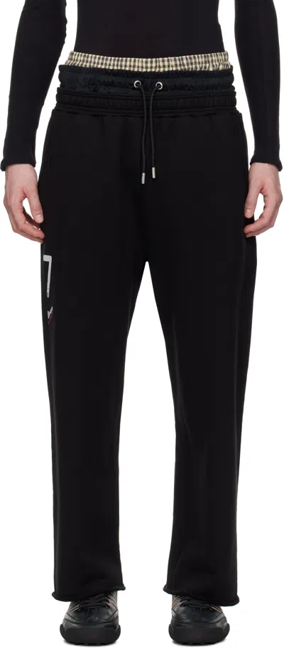 PROTOTYPES BLACK '07' CROPPED SWEATPANTS