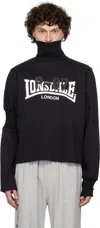 Prototypes Black Armband Turtleneck In Upcycled Crewneck Bl