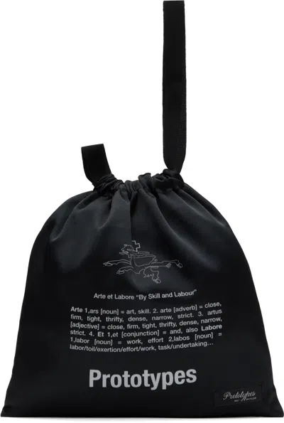 Prototypes Black Drawstring Pouch