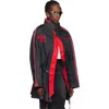 Prototypes Black & Red Outline Coach Parka In Black