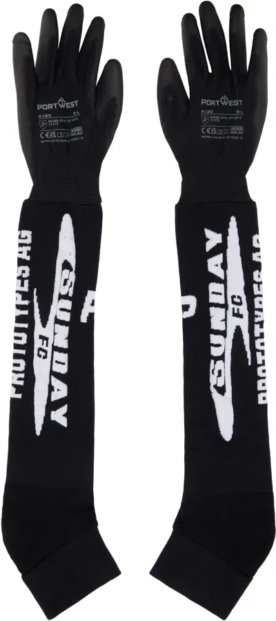 Prototypes Black Sock Gloves