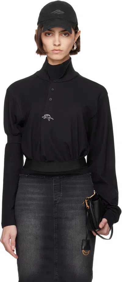Prototypes Black Twisted L.s. Polo