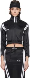 Prototypes Black Upcycled Upside Down Zip Up Sweatshirt