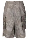 Prototypes Camouflage Cargo Shorts With Utility Pockets In Multi