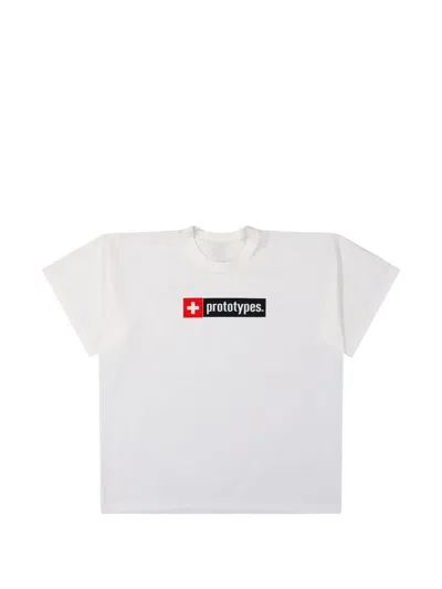 Prototypes Cross Logo Printed T-shirt In White