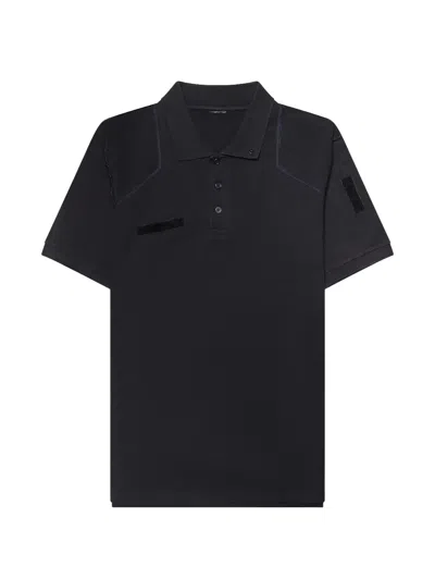 Prototypes Cut-up Short-sleeve Polo Shirt In Black