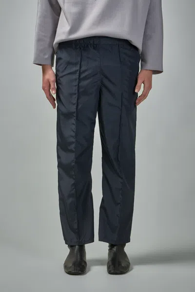 Prototypes Elasticated Nylon Tailored Pants In Blue